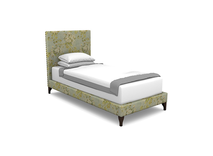 Portobello Single Bed in Floreale Celadon